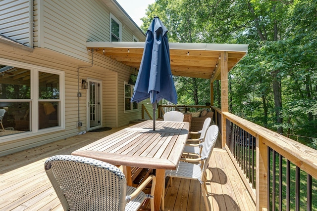 1448 Brighton Cir, Old Hickory, TN 37138 - wooden deck featuring outdoor dining space
