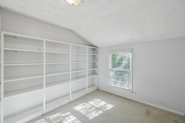 3171 Asbury Ln, Murfreesboro, TN 37129 - unfurnished room with vaulted ceiling, carpet, and a textured ceiling