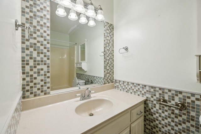 3171 Asbury Ln, Murfreesboro, TN 37129 - full bathroom featuring vanity and tile walls
