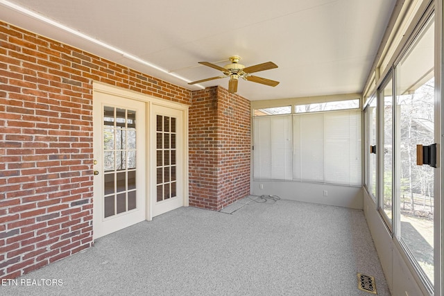 182 Whippoorwill Dr, Oak Ridge, TN 37830 - unfurnished sunroom with a ceiling fan and healthy amount of natural light