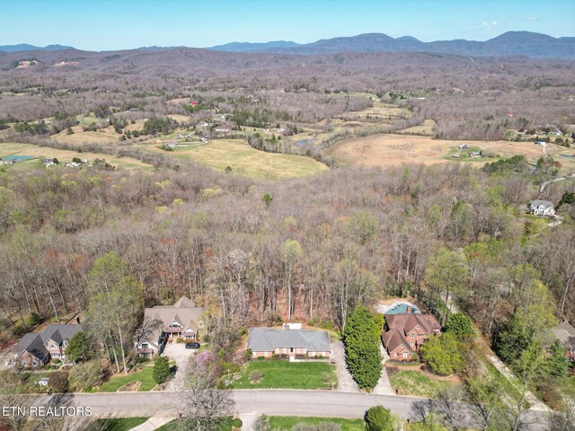 182 Whippoorwill Dr, Oak Ridge, TN 37830 - aerial view of property's location with mountains