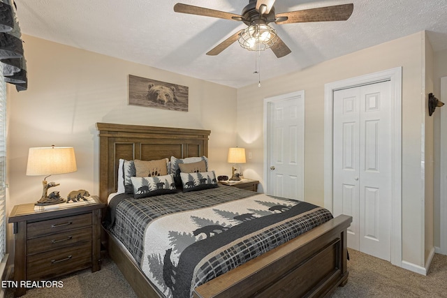 2032 Slippery Rock Cir, Sevierville, TN 37862 - bedroom featuring carpet flooring, a closet, and a ceiling fan