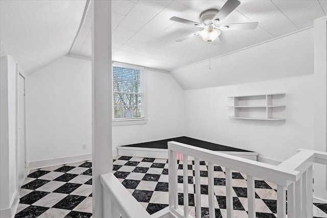 1302 Hampshire Pike, Columbia, TN 38401 - additional living space featuring ceiling fan, lofted ceiling, and tile patterned floors