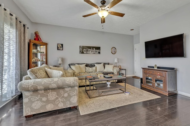 411 Churchill Xing, Madison, TN 37115 - living room with a ceiling fan and dark wood-style flooring