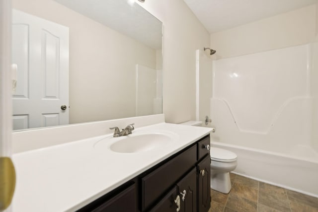 111 Platte Dr, Christiana, TN 37037 - bathroom featuring vanity, tub / shower combination, and stone finish floors