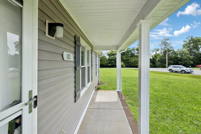 111 Platte Dr, Christiana, TN 37037 - covered porch featuring a yard