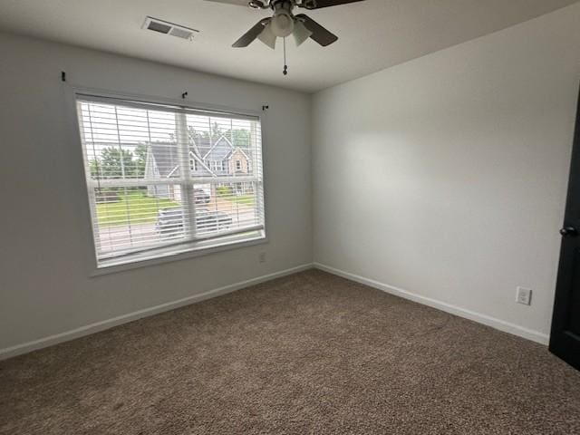 1248 Rich Ellen Dr, Palmyra, TN 37142 - carpeted empty room featuring baseboards and a ceiling fan