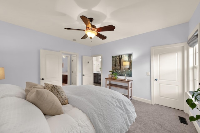 1794 Balvenie Ct, Brentwood, TN 37027 - bedroom with carpet flooring, connected bathroom, and ceiling fan