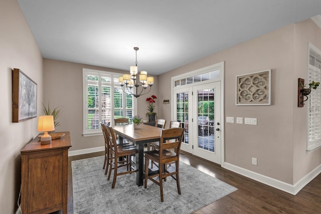 1794 Balvenie Ct, Brentwood, TN 37027 - dining room featuring a chandelier and dark wood-style floors