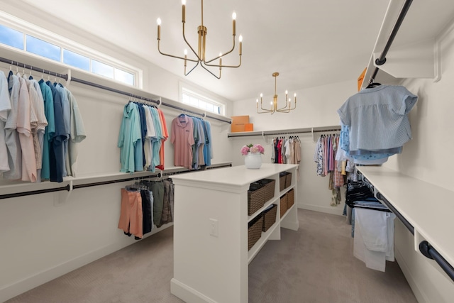 1794 Balvenie Ct, Brentwood, TN 37027 - spacious closet featuring a chandelier and light colored carpet