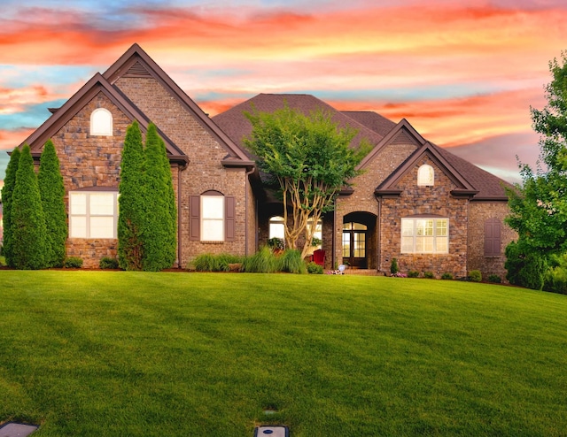 1794 Balvenie Ct, Brentwood, TN 37027 - view of front of property with a front lawn and stone siding