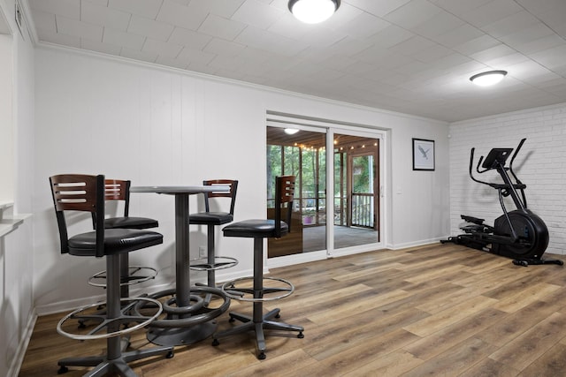 5920 Dogwood Dr, Harrison, TN 37341 - dining area with ornamental molding and wood finished floors