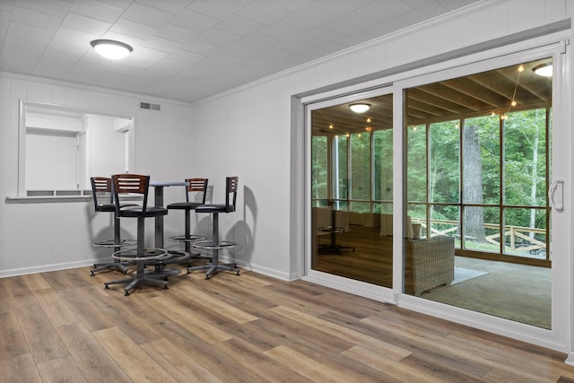 5920 Dogwood Dr, Harrison, TN 37341 - office with ornamental molding, healthy amount of natural light, and wood finished floors