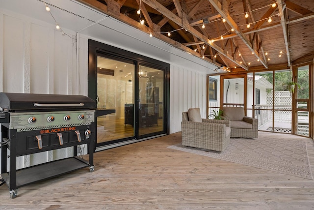 5920 Dogwood Dr, Harrison, TN 37341 - wooden deck with a grill