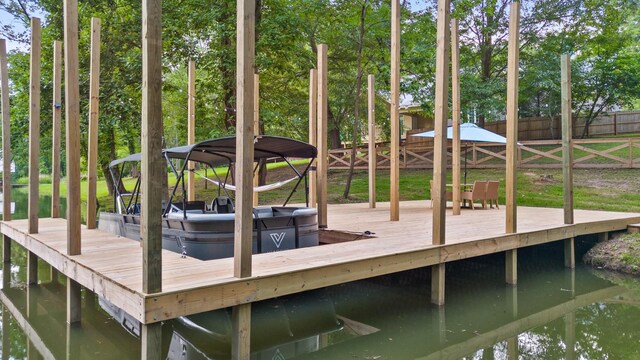 5920 Dogwood Dr, Harrison, TN 37341 - dock featuring a deck with water view