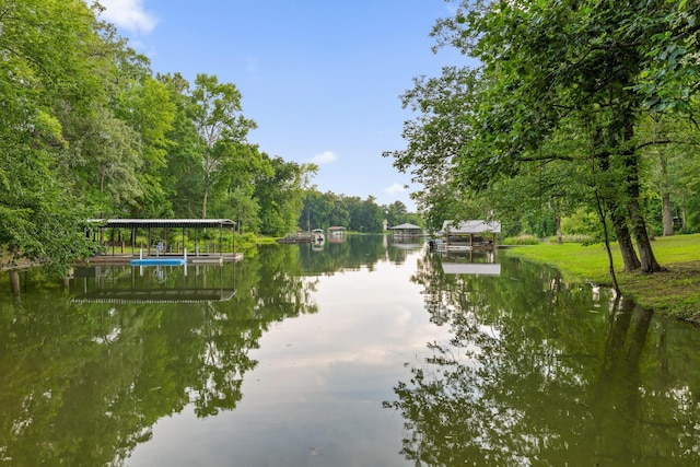 5920 Dogwood Dr, Harrison, TN 37341 - water view with a boat dock and boat lift