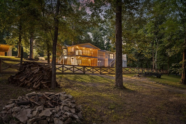 5920 Dogwood Dr, Harrison, TN 37341 - view of yard with an outdoor fire pit