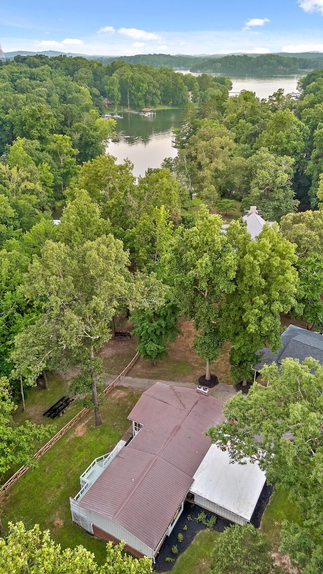 5920 Dogwood Dr, Harrison, TN 37341 - drone / aerial view of a large body of water and a heavily wooded area