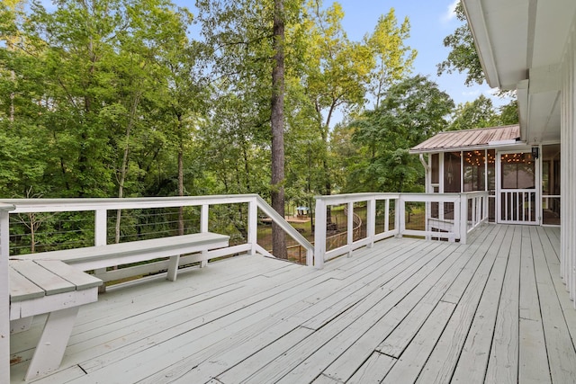 5920 Dogwood Dr, Harrison, TN 37341 - deck with a sunroom
