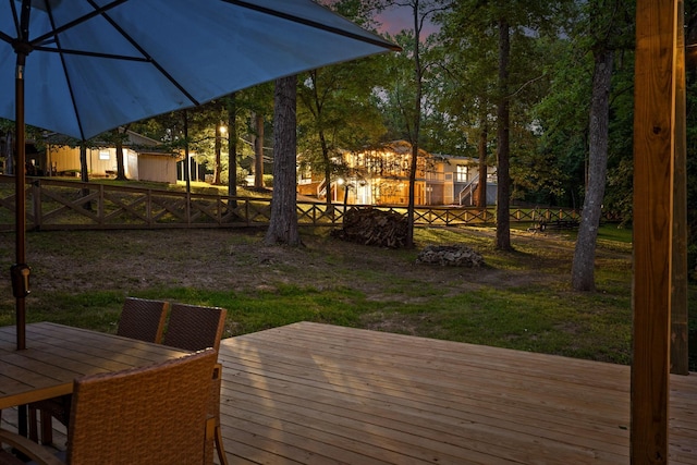 5920 Dogwood Dr, Harrison, TN 37341 - wooden deck featuring outdoor dining area