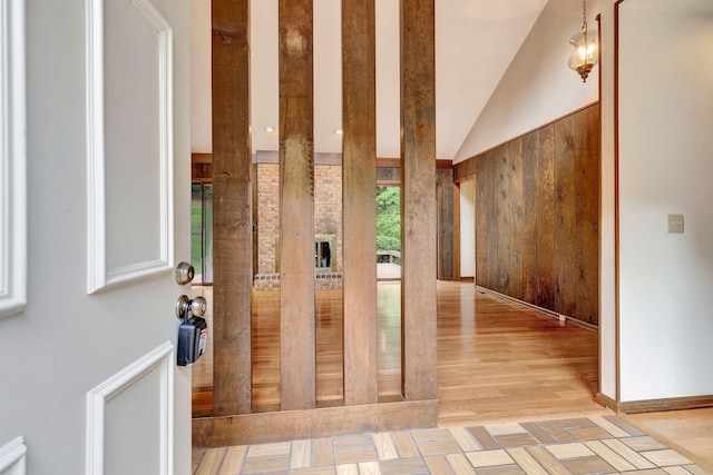 5122 Prince Phillip Cv, Brentwood, TN 37027 - entryway featuring light wood-type flooring and vaulted ceiling