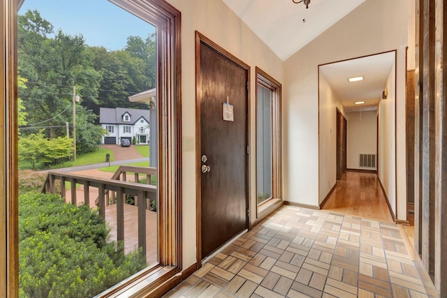 5122 Prince Phillip Cv, Brentwood, TN 37027 - foyer entrance featuring vaulted ceiling and parquet floors