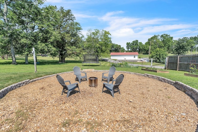 4200 Hunters Point Pike, Lebanon, TN 37087 - view of yard with a trampoline and view of scattered trees