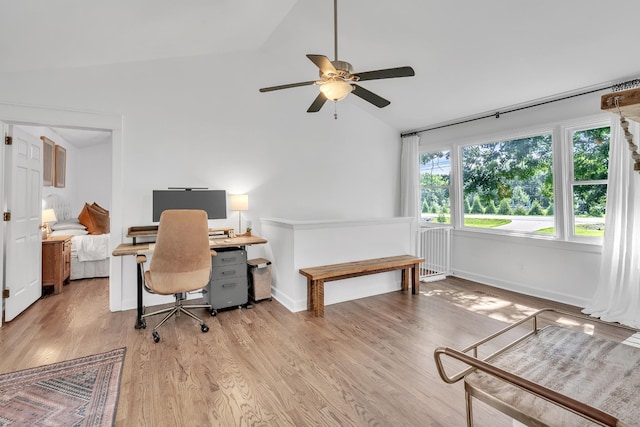 4200 Hunters Point Pike, Lebanon, TN 37087 - office space featuring lofted ceiling, light wood finished floors, and a ceiling fan