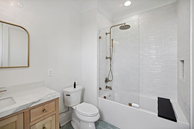 4720 Edwardian Trce, Franklin, TN 37067 - full bathroom featuring vanity, shower / bath combination, tile patterned flooring, and recessed lighting