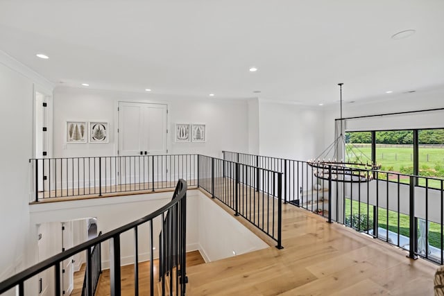 4720 Edwardian Trce, Franklin, TN 37067 - corridor featuring an upstairs landing, recessed lighting, and wood finished floors