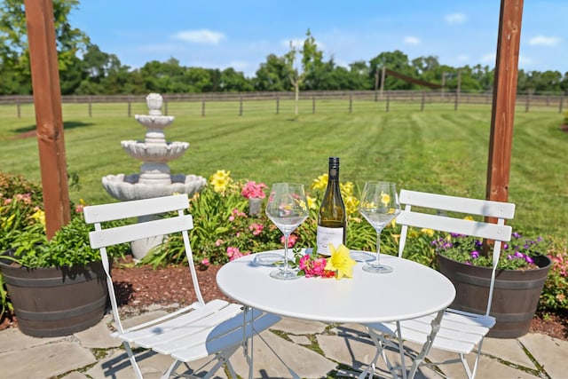 4720 Edwardian Trce, Franklin, TN 37067 - view of patio / terrace with a view of rural / pastoral area and outdoor dining area