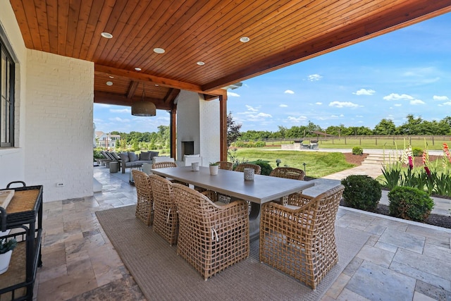 4720 Edwardian Trce, Franklin, TN 37067 - view of patio / terrace with an outdoor living space with a fireplace and outdoor dining area