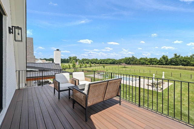 4720 Edwardian Trce, Franklin, TN 37067 - deck featuring a rural view, a lawn, and view of wooded area
