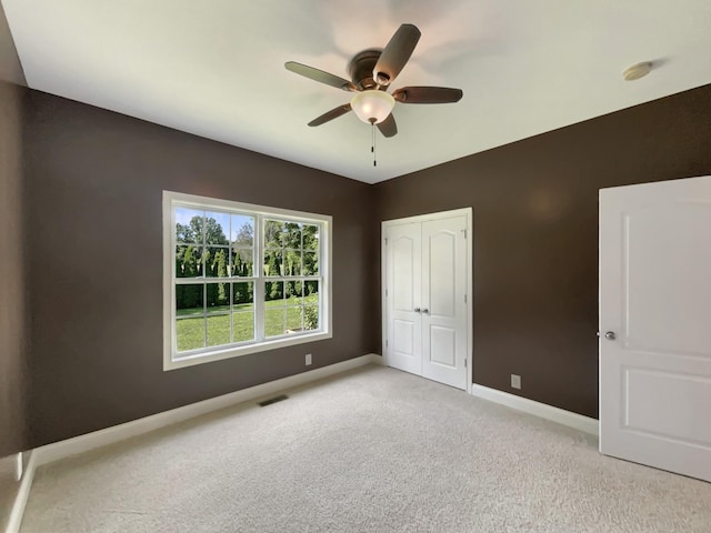 3624 Prestwicke Pl, Adams, TN 37010 - unfurnished bedroom with carpet flooring, a closet, and ceiling fan