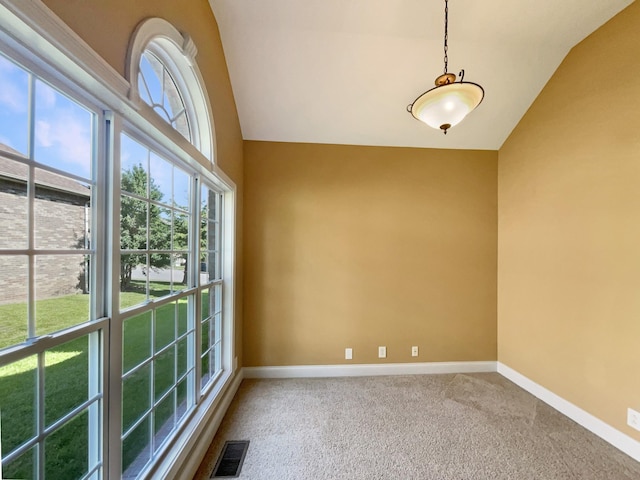 3624 Prestwicke Pl, Adams, TN 37010 - carpeted spare room with vaulted ceiling and baseboards