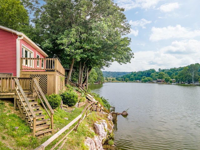 266 Clear Creek Cir, Pulaski, TN 38478 - water view with stairs