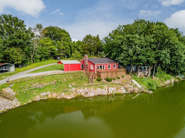 266 Clear Creek Cir, Pulaski, TN 38478 - view from above of property featuring a nearby body of water