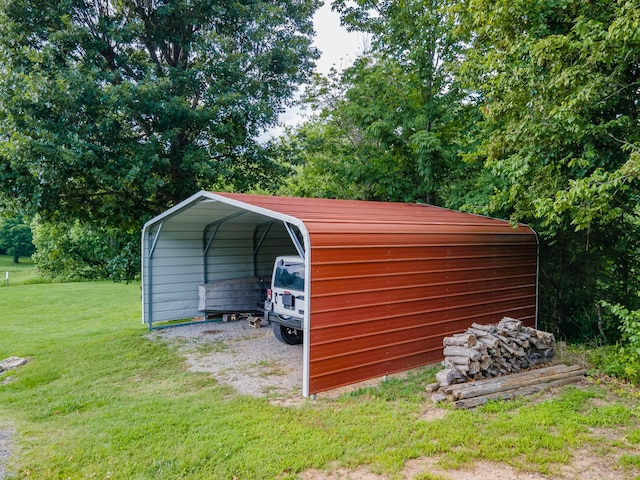 266 Clear Creek Cir, Pulaski, TN 38478 - view of car parking featuring a detached carport