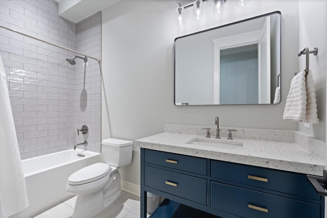 2996 S Rutland Rd, Mount Juliet, TN 37122 - full bathroom with vanity, shower / bath combo, and tile patterned flooring