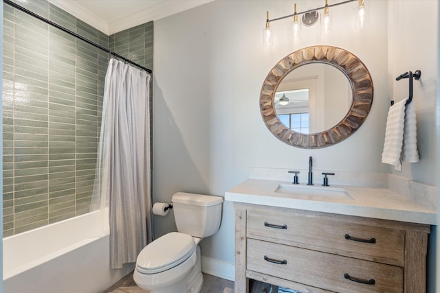2996 S Rutland Rd, Mount Juliet, TN 37122 - full bath featuring vanity, shower / tub combo, and crown molding