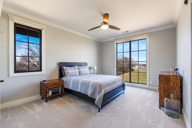 2996 S Rutland Rd, Mount Juliet, TN 37122 - carpeted bedroom with ornamental molding and ceiling fan