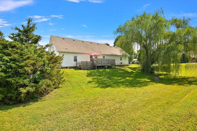 1311 Clifford Dr, Murfreesboro, TN 37129 - view of green lawn with a deck