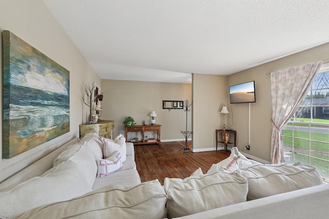2604 Forest View Dr, Antioch, TN 37013 - living area featuring wood finished floors and a textured ceiling