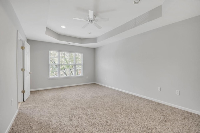 446 Lazy Creek Ln, Nashville, TN 37211 - carpeted spare room featuring a raised ceiling, ceiling fan, and recessed lighting