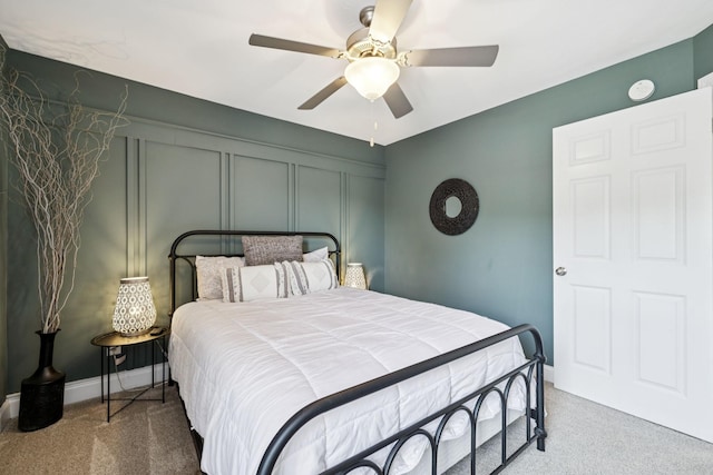 2819 Silver Springs Ct, Murfreesboro, TN 37128 - carpeted bedroom featuring a decorative wall and ceiling fan