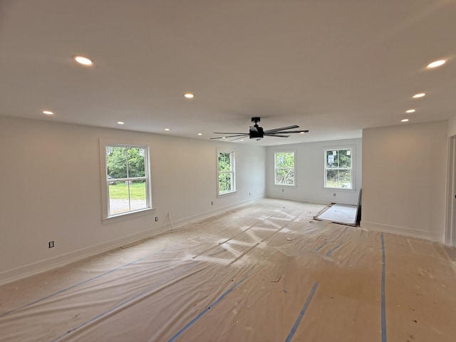 3880 Barfield Crescent Rd, Murfreesboro, TN 37128 - spare room featuring recessed lighting and ceiling fan