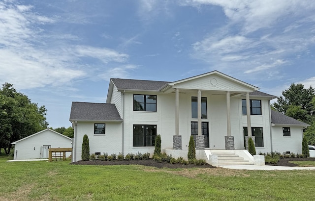 3880 Barfield Crescent Rd, Murfreesboro, TN 37128 - view of front facade with a front yard, roof with shingles, and brick siding