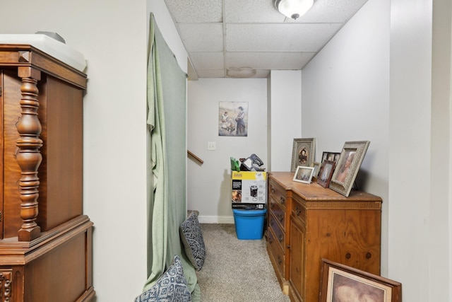 311 Downs Rd, Cumberland City, TN 37050 - corridor with a drop ceiling and carpet flooring