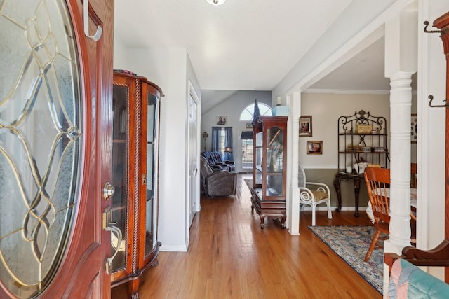 311 Downs Rd, Cumberland City, TN 37050 - foyer entrance with wood finished floors and baseboards