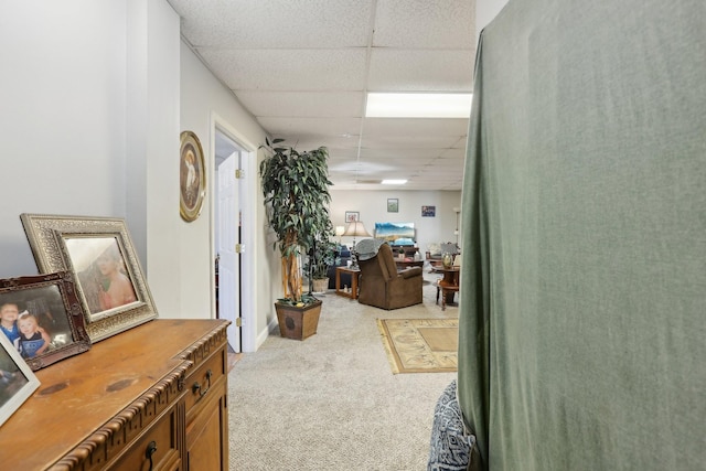 311 Downs Rd, Cumberland City, TN 37050 - corridor with a drop ceiling and carpet